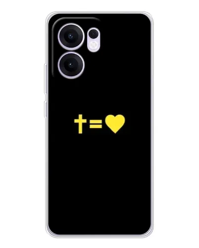 Чехол для OPPO A5x 5G с картинкой «Сердце и Крест»