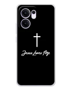 Чехол для OPPO A5x 5G с картинкой «Иисус любит тебя»