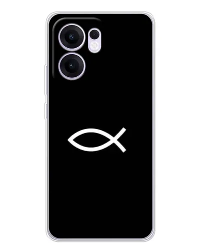 Чехол для OPPO A5x 5G с картинкой «Символ рыбы Jesus» Чехол для OPPO A5x 5G с картинкой «Символ рыбы Jesus»