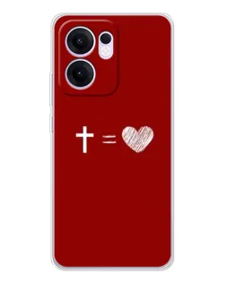 Чехол для OPPO A5x 5G с картинкой «Уравнение любви»
