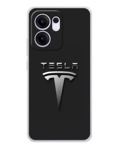 Чехол для OPPO A5x 5G с картинкой «Стальной логотип Tesla» Чехол для OPPO A5x 5G с картинкой «Стальной логотип Tesla»