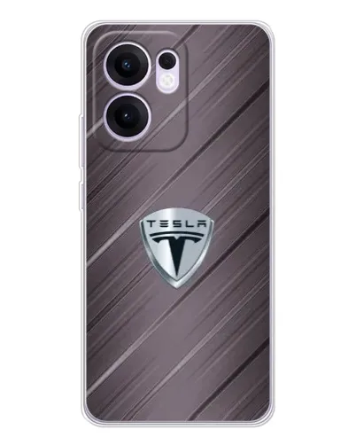 Чехол для OPPO A5x 5G с картинкой «Металлическая текстура Tesla» Чехол для OPPO A5x 5G с картинкой «Металлическая текстура Tesla»