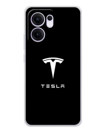 Чехол для OPPO A5x 5G с картинкой «Tesla White Logo» Чехол для OPPO A5x 5G с картинкой «Tesla White Logo»