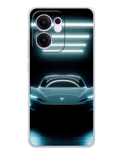 Чехол для OPPO A5x 5G с картинкой «Tesla в неоне» Чехол для OPPO A5x 5G с картинкой «Tesla в неоне»