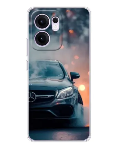 Чехол для OPPO A5x 5G с картинкой «Mercedes — ночной город»