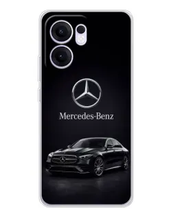 Чехол для OPPO A5x 5G с картинкой «Mercedes — решетка радиатора»
