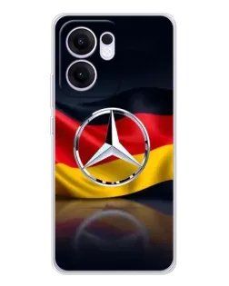 Чехол для OPPO A5x 5G с картинкой «Mercedes — флаг Германии»