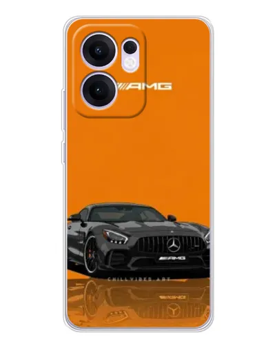 Чехол для OPPO A5x 5G с картинкой «Оранжевый Mercedes AMG»
