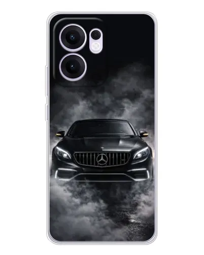 Чехол для OPPO A5x 5G с картинкой «Mercedes в дыму»