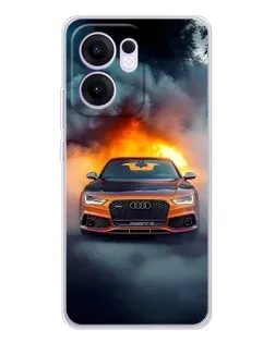 Чохол для OPPO A5x 5G з картинкою «Audi у вогняному диму» Чохол для OPPO A5x 5G з картинкою «Audi у вогняному диму»