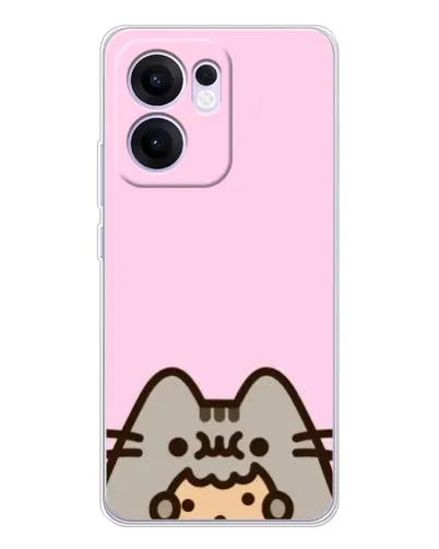 Чехол для OPPO A5x 5G с картинкой «Pusheen и печенье»