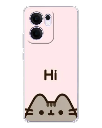 Чехол для OPPO A5x 5G с картинкой «Пушин говорит Hi»