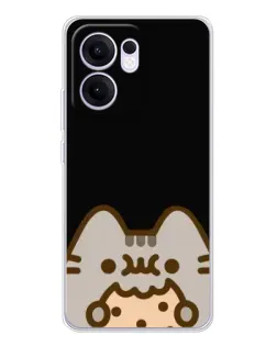 Чохол для OPPO A5x 5G з картинкою «Пушин на чорному» Чохол для OPPO A5x 5G з картинкою «Пушин на чорному»