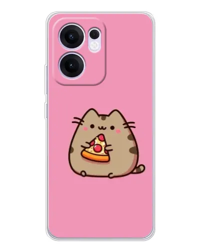 Чехол для OPPO A5x 5G с картинкой «Пушин с пиццей»