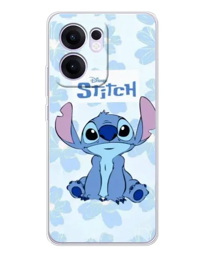 Чехол для OPPO A5x 5G с картинкой «Stitch среди цветов»