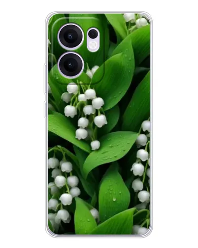 Чехол для OPPO A5x 5G с картинкой «Ландыши в зелени»
