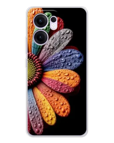 Чехол для OPPO A5x 5G с картинкой «Радужный цветок»