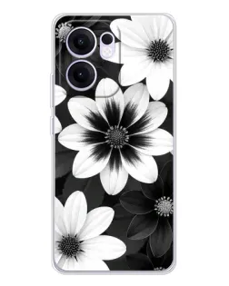 Чохол для OPPO A5x 5G з картинкою «Монохромні айстри» Чохол для OPPO A5x 5G з картинкою «Монохромні айстри»