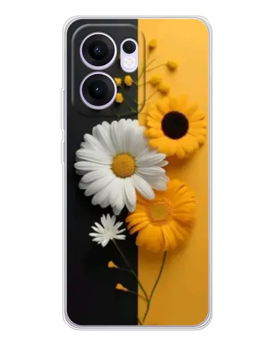 Чехол для OPPO A5x 5G с картинкой «Подсолнух и ромашка»