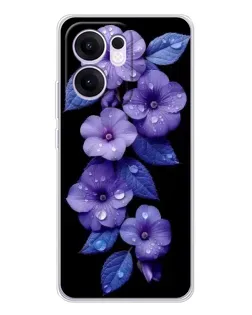 Чохол для OPPO A5x 5G з картинкою «Фіолетові квіти з росою» Чохол для OPPO A5x 5G з картинкою «Фіолетові квіти з росою»