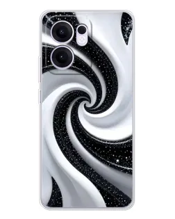 Чехол для OPPO A5x 5G с картинкой «Черно-белая спираль» Чехол для OPPO A5x 5G с картинкой «Черно-белая спираль»