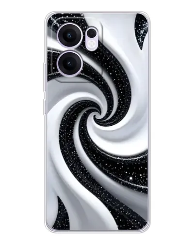 Чехол для OPPO A5x 5G с картинкой «Черно-белая спираль» Чехол для OPPO A5x 5G с картинкой «Черно-белая спираль»