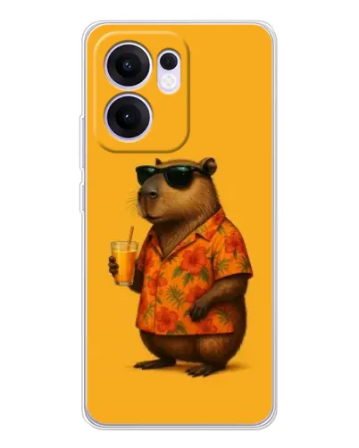 Чехол для OPPO A5x 5G с картинкой «Капибара на отдыхе»