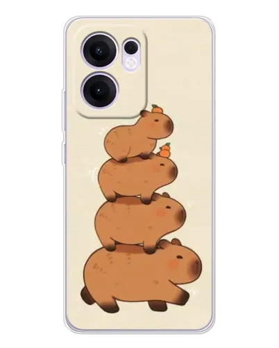 Чехол для OPPO A5x 5G с картинкой «Башня из капибар»