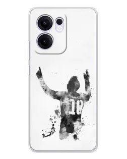 Чохол для OPPO A5x 5G з картинкою «Чорно-білий силует Мессі» Чохол для OPPO A5x 5G з картинкою «Чорно-білий силует Мессі»