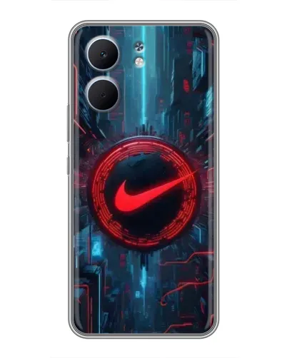 Чехол для OPPO A5x с картинкой «Техногенный стиль Nike»