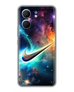 Чехол для OPPO A5x с картинкой «Космический Nike Swoosh»