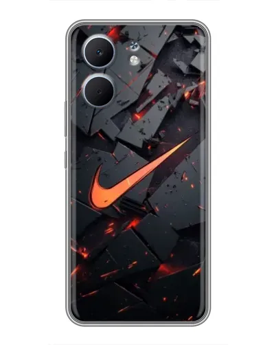 Чехол для OPPO A5x с картинкой «Nike — эффект разломов»