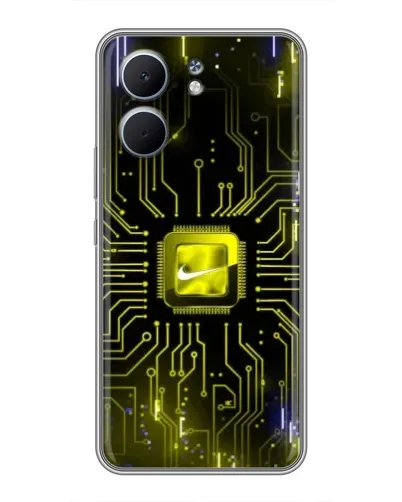 Чехол для OPPO A5x с картинкой «Nike — золотая искра»