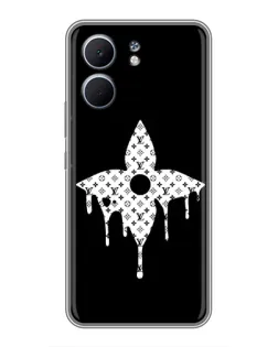 Чехол для OPPO A5x с картинкой «Цветочная монограмма»