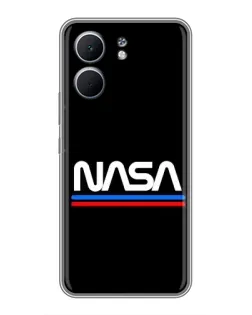 Чехол для OPPO A5x с картинкой «NASA — классика Red Blue» Чехол для OPPO A5x с картинкой «NASA — классика Red Blue»