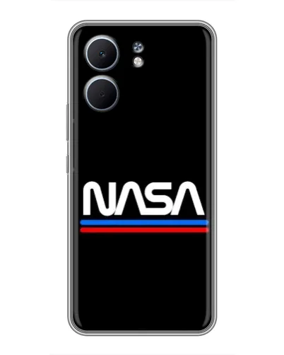 Чехол для OPPO A5x с картинкой «NASA — классика Red Blue» Чехол для OPPO A5x с картинкой «NASA — классика Red Blue»