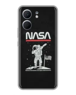 Чехол для OPPO A5x с картинкой «NASA — шагаем по Луне»