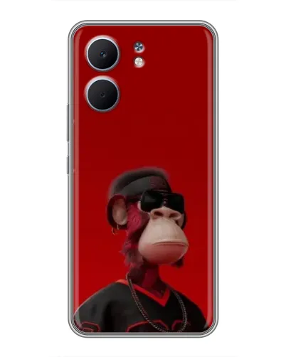 Чохол для OPPO A5x з картинкою «Bored Ape в червоному»