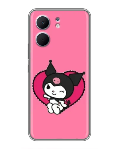 Чехол для OPPO A5x с картинкой «Kuromi — любовь в сердце»