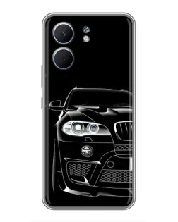 Чехол для OPPO A5x с картинкой «Темный силуэт BMW»