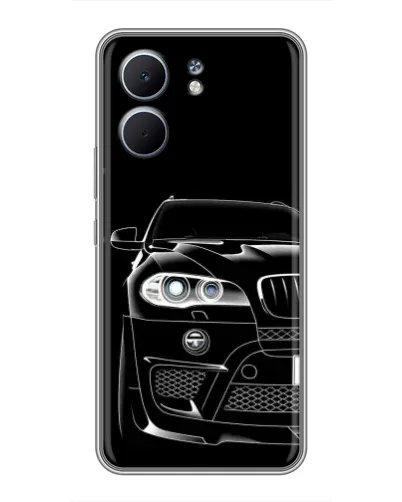 Чехол для OPPO A5x с картинкой «Темный силуэт BMW»