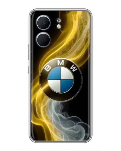 Чехол для OPPO A5x с картинкой «Золотистый дым BMW»