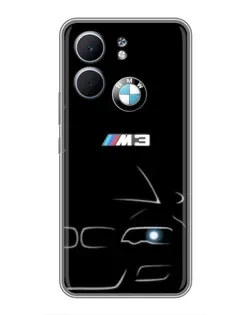 Чехол для OPPO A5x с картинкой «Минималистичный принт BMW M3»