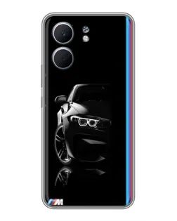 Чехол для OPPO A5x с картинкой «Силуэт BMW в темноте»