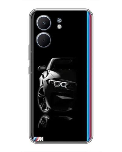 Чехол для OPPO A5x с картинкой «Силуэт BMW в темноте»