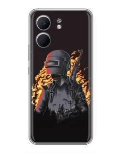 Чехол для OPPO A5x с картинкой «PUBG — огненный силуэт» Чехол для OPPO A5x с картинкой «PUBG — огненный силуэт»