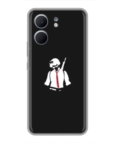 Чехол для OPPO A5x с картинкой «PUBG — силуэт воина»