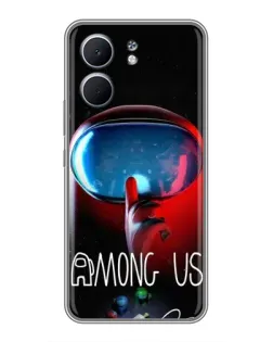 Чехол для OPPO A5x с картинкой «Красный импостер — макро»