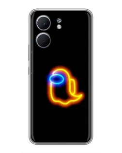 Чехол для OPPO A5x с картинкой «Among Us неоновое сияние»