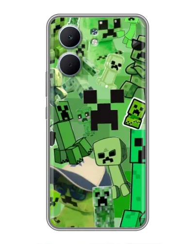 Чехол для OPPO A5x с картинкой «Криперы Minecraft» Чехол для OPPO A5x с картинкой «Криперы Minecraft»